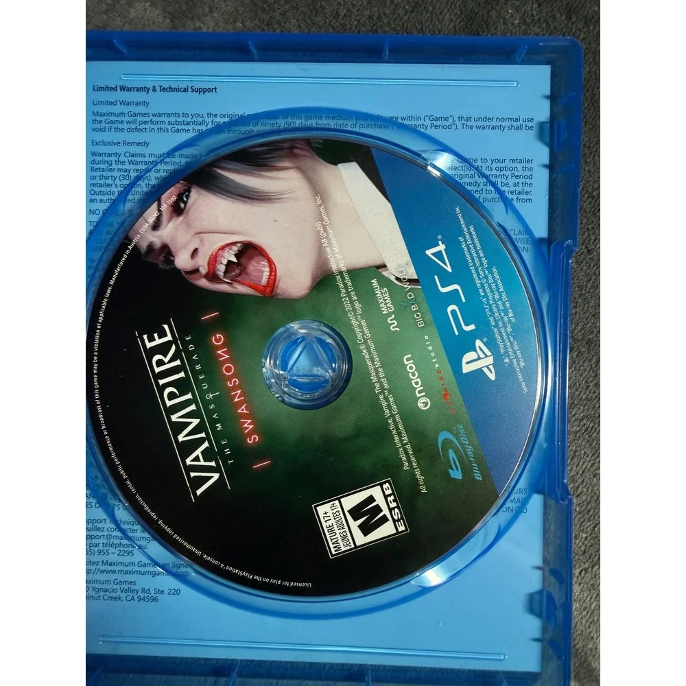 Vampire The Masquerade Swansong Sony PlayStation 4 PS4 Video Game RPG Nacon